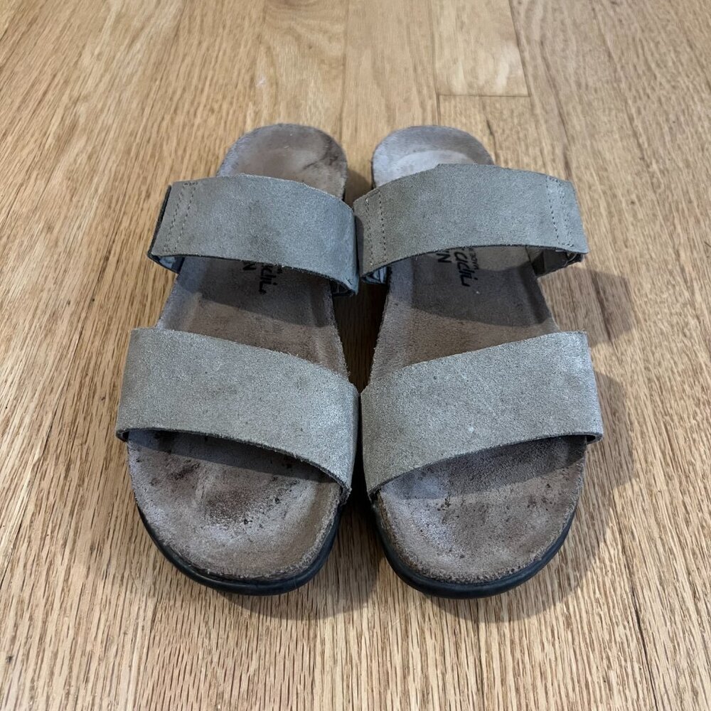 Naot Two Strap Leather Slide Sandals Women's Size 38